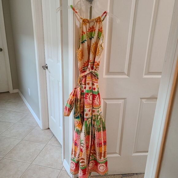 Farm Rio Rainbow Sunset Maxi Dress Size small NWT - Picture 6 of 8